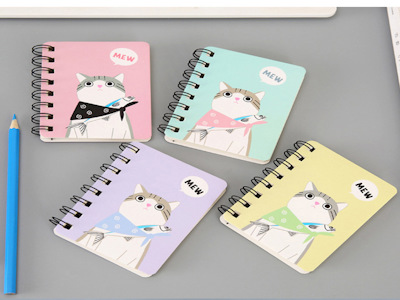 Manufacturer Wholesale Cute Coil Notebook Portable Pocket Notebook Student Stationery Cartoon Coil Notebook