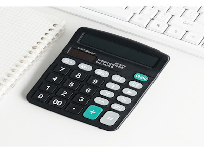 Cross Border Exclusive 12 Large Screen Desktop Student Calculator Blue Black Financial Office Computer With Battery Included