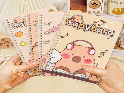 Capibala A5 Coil Notebook Student Office Flip Horizontal Notebook High Appearance Notebook Customization