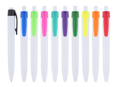 Easy To Press Ballpoint Pen Custom Logo Advertising Pen Printing Plastic Small White Pole Ballpoint Pen Uv Color Printing Design
