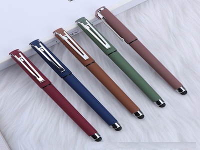 High Quality Business Retro Color Heavy Touch Signature Neutral Pen Can Print Logo Advertising Gift Multifunctional Touch Pen