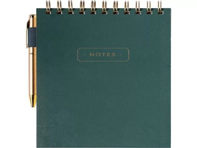 Hardcover A5 Coil Notebook With Pen Set Office Meeting Leaf Notebook Thickened Horizontal Line Student Notepad Customized Logo