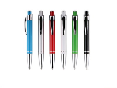 Metal Ballpoint Pen Press Type Hotel Office Signature Pen Stationery Gifts Advertising Pen Logo Customization
