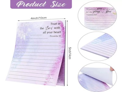 Colorful Flower Sticky Notes With English Horizontal Lines Note Notebook Strong Adhesion N Times Sticky Notes Customizable Logo