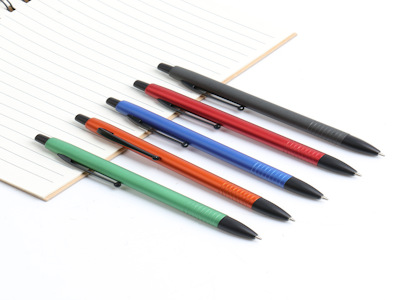 Metal Aluminum Pole Pen Customizable Logo Advertising Pen High-end Hotel Business Ball Signature Pen Office Promotion Gift