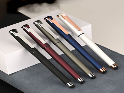 Customized Gel Pen Business Meeting Signature Plastic Pen Printing Logo Multi Functional Touch Screen Advertising Ballpoint Pen