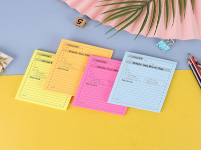 Fluorescent Paper 9-color Sticky Note For Leaving Messages Index Tags Instagram And Customizable Logos