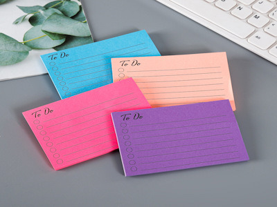 Fluorescent Color Simple Convenience Sticker For Learning Office Stationery Student Memo Sticker N Times To Print Logo