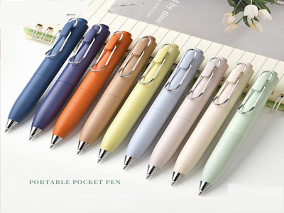 Press To Brush Questions High Beauty Pocket Pen Customized With Printable Logo Business Advertising Signature Neutral Pen